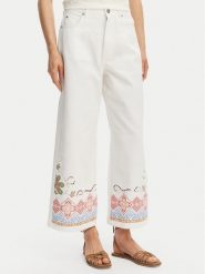 Weekend Max Mara Kuloty Adunco 2615131012 Biały Regular Fit. Białe spodnie materiałowe damskie Weekend Max Mara, bez wzorów, z bawełny. Za 759.99 zł.
