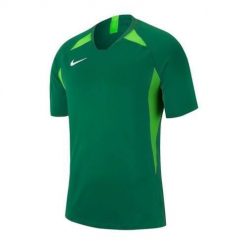 Koszulka piłkarska chłopięca Nike JR Legend. Zielone t-shirty dla chłopców Nike, bez wzorów, z jersey, bez ramiączek. Za 70.35 zł.