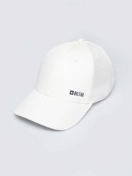 Czapka męska z daszkiem z kontrastowym logo biała Vintyg 101. Białe czapki i kapelusze męskie Big Star, na lato, bez wzorów, sportowe. Za 79.99 zł.