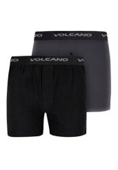 Bokserki z logo U-FREE. Czarne bokserki męskie Volcano, m, bez wzorów, z bawełny. Za 79.99 zł.