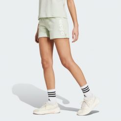 Essentials Linear French Terry Shorts. Czarne obuwie sportowe damskie Adidas, m, bez wzorów, sportowe, na fitness i siłownię. Za 111.00 zł.