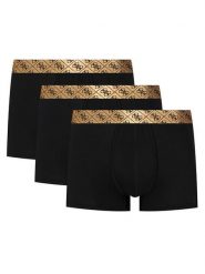 Guess Komplet bokserek U5BG67 K6YW1 Czarny. Czarne bokserki męskie Guess, m, z aplikacjami, z bawełny. Za 122.50 zł.