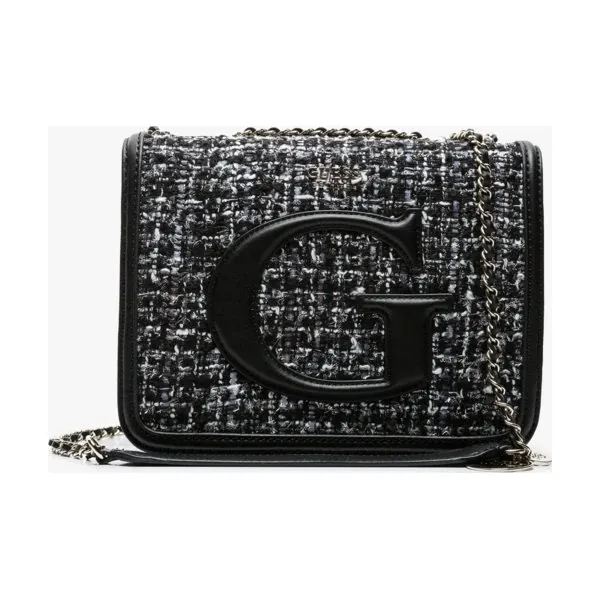 Guess Torebka Chrissy Cnvrtble Xbody Flap , czarny, rozmiar ONE SIZE. Czarne torebki do ręki damskie Guess, z aplikacjami, z dzianiny, bez dodatków. Za 599.99 zł.