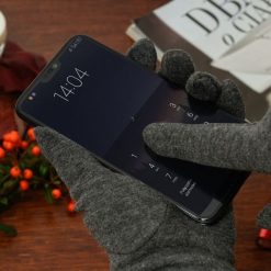 Rękawiczki damskie szare dotyk polarek BELTIMORE K29. Szare rękawiczki damskie bez wzorów. Za 36.99 zł.