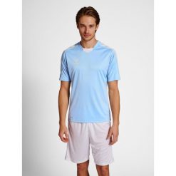 Koszulka piłkarska z krótkim rękawem męska Hummel Core XK Poly Jersey S/S. Niebieskie koszulki sportowe męskie Hummel, m, bez wzorów, z jersey, bez kołnierzyka, bez ramiączek, do piłki nożnej. Za 128.00 zł.