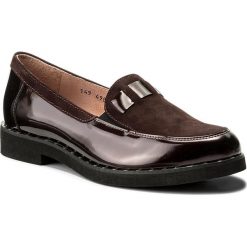 Półbuty EKSBUT - 28-4984-I55/K71-1G Bordo. Czerwone półbuty damskie Eksbut, z lakierowanej skóry. W wyprzedaży za 199.00 zł.