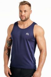 Tank Top fitness męski Rough Radical Fine. Niebieskie bielizna termoaktywna męska ROUGH RADICAL, m, bez wzorów, z materiału, bez kołnierzyka. Za 67.90 zł.