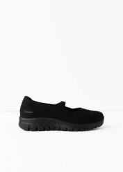 Buty Skechers Barefoot. Czarne obuwie sportowe damskie bonprix, bez wzorów. Za 169.99 zł.