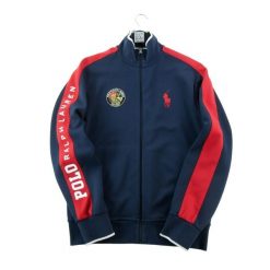 Kurtka Męska Écusson Est. 1967 Granatowa. Niebieskie kurtki sportowe męskie Ralph Lauren, m, z aplikacjami, z materiału. Za 292.56 zł.