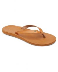 Sandały dla Kobiety JYLL Beżowy. Brązowe sandały damskie Roxy, bez wzorów, z gumy, bez obcasa, bez zapięcia. Za 119.99 zł.