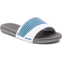 Klapki RIDER - Resort Fem 82207 Grey/White/Blue 22214. Białe klapki damskie Rider, z tworzywa sztucznego. Za 99.99 zł.