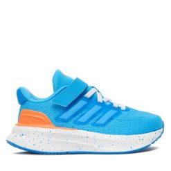 Sneakersy adidas. Niebieskie trampki i tenisówki chłopięce Adidas, bez wzorów, bez zapięcia. Za 239.99 zł.