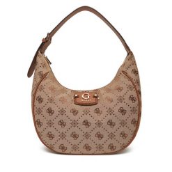 Torebka Guess. Brązowe torebki do ręki damskie Guess, z aplikacjami, klasyczne, bez dodatków. Za 379.99 zł.