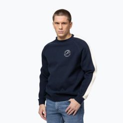 Bluza męska Pitbull San Diego Ca Crewneck. Niebieskie bluzy sportowe męskie PITBULL, l, bez wzorów, z bawełny, bez kaptura, na fitness i siłownię. Za 159.99 zł.
