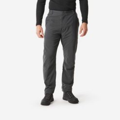 Spodnie turystyczne męskie Quechua SH100 Warm. Szare spodnie sportowe męskie QUECHUA, na zimę, m, bez wzorów, z tkaniny, trekkingowe. Za 129.99 zł.