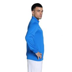 Bluza męska Puma teamRISE Training Poly Jacket niebieska. Niebieskie bluzy sportowe męskie Puma, m, bez wzorów, bez kaptura, do piłki nożnej. Za 151.00 zł.