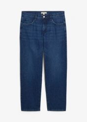 Dżinsy o kroju loose fit, straight. Niebieskie jeansy męskie bonprix, eleganckie. Za 127.99 zł.