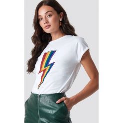 Rut&Circle T-shirt Rainbow Flash - White. T-shirty damskie marki Rut&Circle. W wyprzedaży za 52.47 zł.