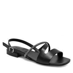 Sandały Badura. Czarne klapki damskie Badura, bez wzorów, bez obcasa, na płaskiej podeszwie, bez zapięcia. Za 159.99 zł.