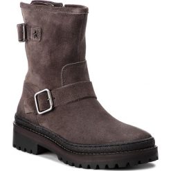 Botki TOMMY HILFIGER - Basic Biker Boot Sue FW0FW03308 Steel Grey 039. Szare kozaki damskie Tommy Hilfiger, z materiału, bez obcasa, na obcasie. W wyprzedaży za 379.00 zł.