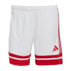 Spodenki damskie adidas Squadra. Białe szorty sportowe damskie Adidas, bez wzorów, sportowe, na fitness i siłownię. Za 73.99 zł.