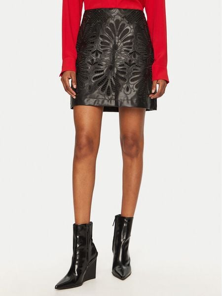 Vero Moda Spódnica z imitacji skóry Rocky 10330112 Czarny Slim Fit. Czarne spódnice damskie Vero Moda, s, bez wzorów, ze skóry. Za 129.99 zł.