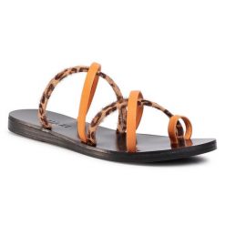 Japonki QUAZI. Brązowe klapki damskie QUAZI, bez wzorów, bez obcasa. Za 239.99 zł.