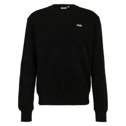 Męska Bluza Leverano Crew Neck Regular. Czarne bluzy męskie Fila, m, bez wzorów, z bawełny, z kapturem. Za 269.99 zł.