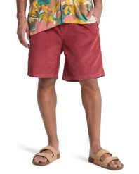 Szorty z kordu dla Mężczyzn TAXER 18" Czerwony. Czerwone szorty męskie Quiksilver, m, bez wzorów, z bawełny. Za 143.99 zł.