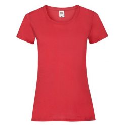 Koszulka Damska Valueweight. Czerwone koszulki sportowe damskie Fruit of the Loom, xs, bez wzorów, bez kołnierzyka, bez ramiączek, trekkingowe. Za 30.99 zł.