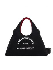 KARL LAGERFELD Torebka B1W50016 Czarny. Czarne torebki do ręki damskie KARL LAGERFELD, bez wzorów, z materiału, bez dodatków. Za 339.99 zł.