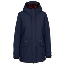 Kurtka Soft Shell Damska Anza TP75. Niebieskie kurtki sportowe damskie Trespass, xl, bez wzorów, bez kaptura, trekkingowe. Za 297.99 zł.