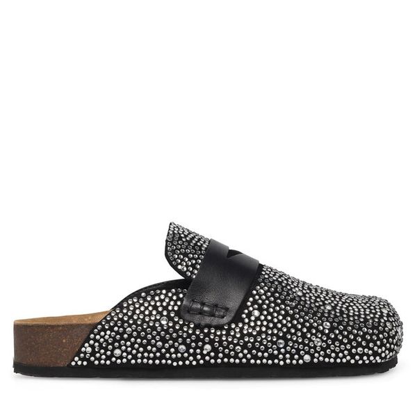 Klapki Eva Minge. Szare klapki damskie Eva Minge, bez wzorów, bez obcasa. Za 199.99 zł.