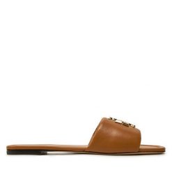 Klapki Tory Burch. Brązowe klapki damskie Tory Burch, bez wzorów, bez obcasa. Za 1,129.00 zł.