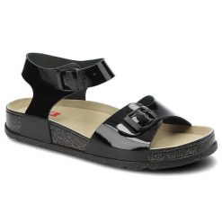 Czarne Sandały Big Star Skórzane Buty Damskie. Czarne klapki damskie Big Star, bez wzorów, z syntetyku, eleganckie, bez obcasa, na platformie. Za 119.00 zł.
