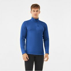 Bluza trekkingowa męska z technicznej dzianiny Admont. Niebieskie bluzy męskie Viking, l, bez wzorów, z dzianiny, bez kaptura. Za 155.92 zł.