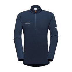 Bluza trekkingowa męska Mammut Aenergy ML Half Zip Pull. Niebieskie bluzy męskie Mammut, m, bez wzorów, bez kaptura, narciarskie. Za 429.99 zł.