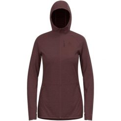 Bluza damska z kapturem Odlo Ascent Mid Layer Hoody Full Zip. Brązowe bluzy damskie Odlo, l, bez wzorów, z kapturem. Za 555.99 zł.