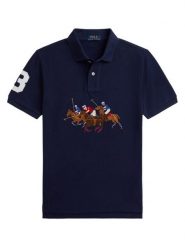 Polo Ralph Lauren Polo 323A95752001 Granatowy Regular Fit. Niebieskie t-shirty dla chłopców Polo Ralph Lauren, bez wzorów, z bawełny, bez ramiączek. Za 489.99 zł.