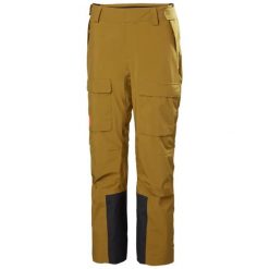 Spodnie narciarskie cargo damskie Helly Hansen Switch 2.0. Brązowe spodnie sportowe damskie Helly Hansen, bez wzorów, narciarskie. Za 916.70 zł.