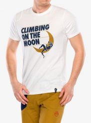 Koszulka wspinaczkowa męska La Sportiva Moon Rock T-Shirt. Białe t-shirty męskie La Sportiva, m, bez wzorów, z bawełny, eleganckie, bez kołnierzyka. Za 170.49 zł.