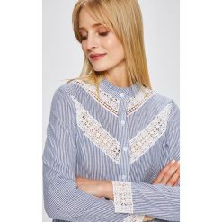 Answear - Koszula Wild Nature. Szare koszule damskie ANSWEAR, w paski, z bawełny, casualowe, ze stójką, z długim rękawem. W wyprzedaży za 69.90 zł.