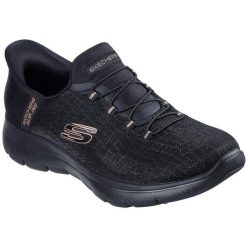 Buty sportowe damskie Skechers Summits classy Night. Czarne obuwie sportowe damskie Skechers, bez wzorów. Za 329.99 zł.