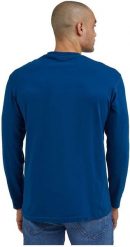 LEE LS VARSITY TEE MĘSKA KOSZULKA Z DŁUGIM RĘKAWEM LONGSLEEVE LOGO NADRUK ROYAL TEAL LL87FEA68. Bluzki z długim rękawem męskie Lee, m, bez wzorów, bez kołnierzyka. Za 119.99 zł.