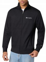 BLUZA męska CHAMPION 222167-KK001 czarna na zamek sportowa bez kaptura M. Czarne bluzy męskie Champion, m, bez wzorów, z bawełny, bez kaptura. Za 306.99 zł.
