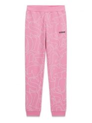 Guess Kids Spodnie materiałowe 183816 Różowy Regular Fit. Czerwone spodnie materiałowe dla dziewczynek Guess Kids, z aplikacjami, z materiału. Za 194.99 zł.