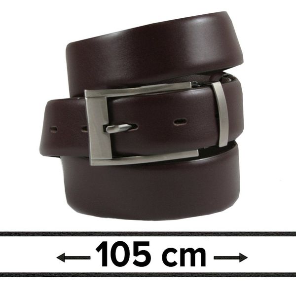 Pasek do Spodni Męski, Ciemny Brązowy 105cm, Skórzany, Elegancki, Możliwość Skrócenia -ZET. Brązowe paski damskie Zet, bez wzorów, ze skóry, eleganckie. Za 89.00 zł.
