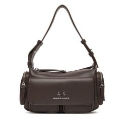 Torebka Armani Exchange. Brązowe torebki do ręki damskie Armani Exchange, bez wzorów, klasyczne, bez dodatków. Za 629.99 zł.