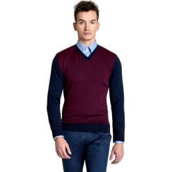Sweter GREGORIO SWG000044. Czarne swetry przez głowę męskie Giacomo Conti, w geometryczne wzory, z tkaniny. Za 259.00 zł.