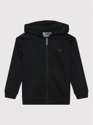 Guess Bluza L2YQ44 KAIJ1 Czarny Regular Fit. Czarne bluzy dla chłopców Guess, z aplikacjami, z bawełny, bez ramiączek, bez kaptura. Za 159.99 zł.